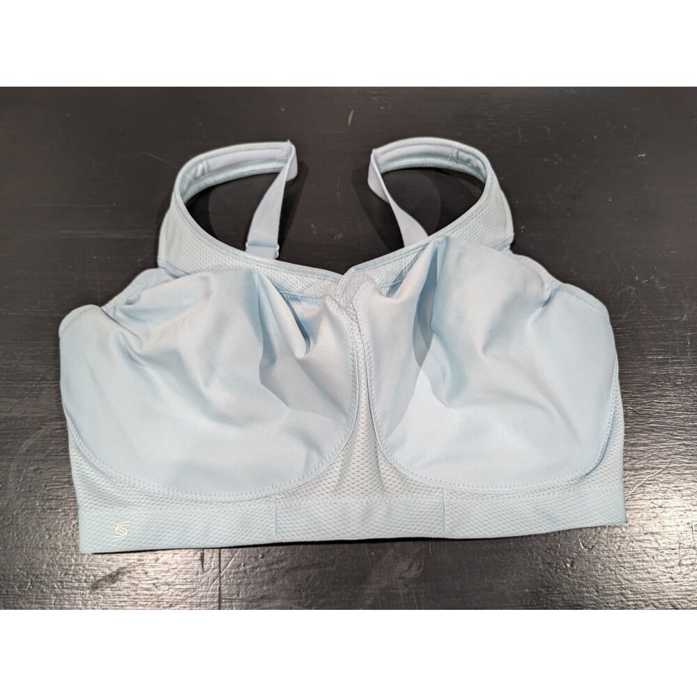 Glamorise 36G Sports Bra Blue MagicLift Seamless Wireless Back Closure 1006
